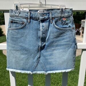 Agolde Quinn high rise mini denim skirt